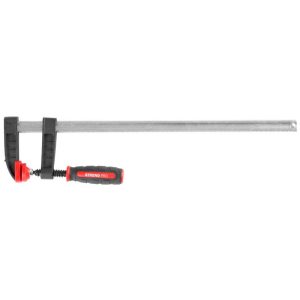 Asztalos szorító, Strend Pro Premium DT8615, fekete/piros, 300 x 50 mm, acél rúd, gumírozott markolat, rögzítéshez és befogáshoz, maximum 170 kg szorítónyomás