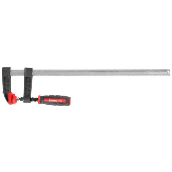 Asztalos szorító, Strend Pro Premium DT8615, fekete/piros, 300 x 50 mm, acél rúd, gumírozott markolat, rögzítéshez és befogáshoz, maximum 170 kg szorítónyomás