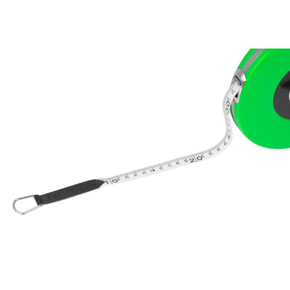 Mérőszalag, Giantop CRP-01, zöld, 30 m/13 mm, üvegszálas, horog, műanyag tok