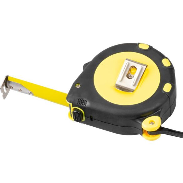 Mérőszalag, Giantop CR-G16 CE, fekete/sárga, 10 m/25 mm, acél szalag, műanyag tok