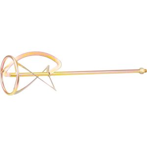 Keverőszár, Strend Pro PXE-01, arany, átmérő: 140 mm, M14 csatlakozás, sárga cinkbevonatú felület, 600 mm