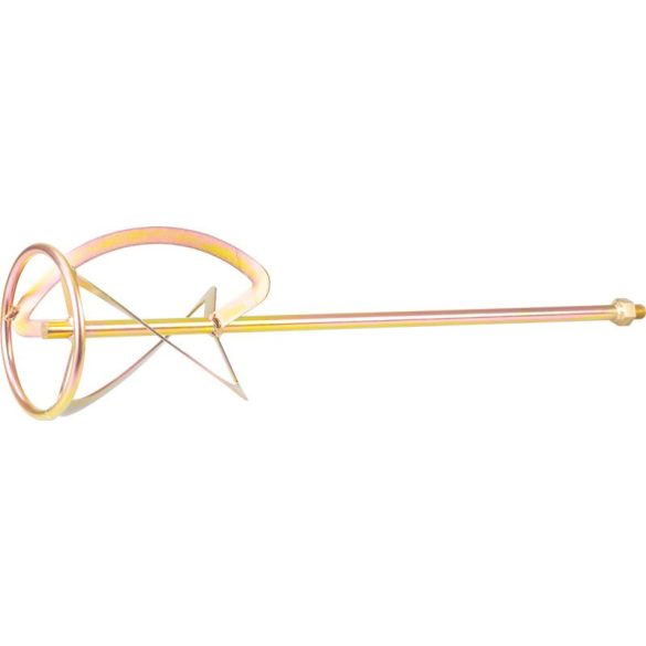 Keverőszár, Strend Pro PXE-01, arany, átmérő: 140 mm, M14 csatlakozás, sárga cinkbevonatú felület, 600 mm