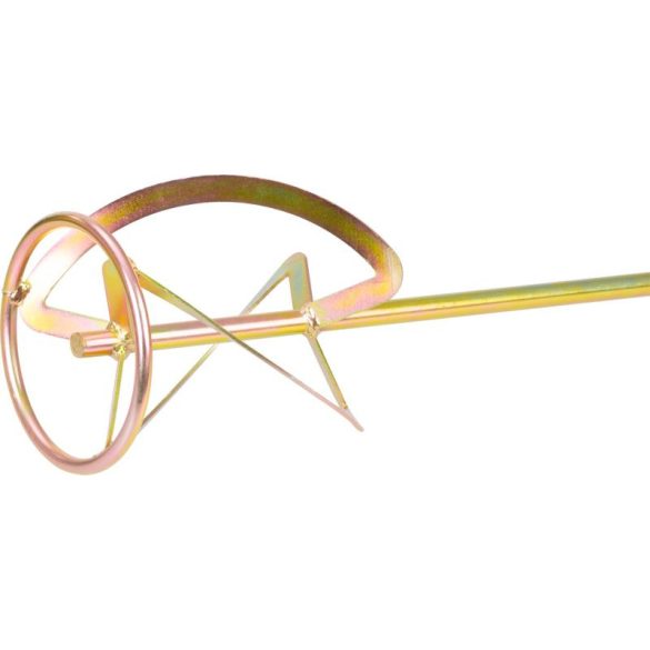 Keverőszár, Strend Pro PXE-01, arany, átmérő: 140 mm, M14 csatlakozás, sárga cinkbevonatú felület, 600 mm