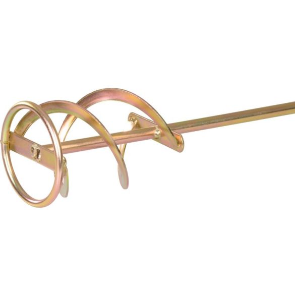 Keverőszár, Strend Pro PXE-02, arany, átmérő: 120 mm, M14 csatlakozás, sárga cinkbevonatú felület, 600 mm