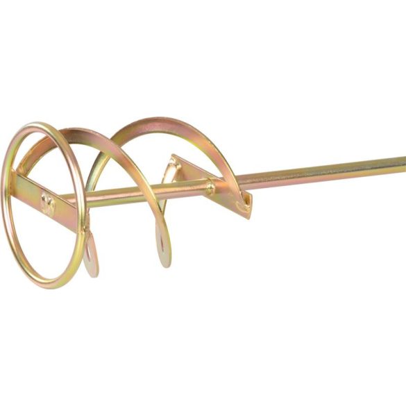 Keverőszár, Strend Pro PXE-02, arany, átmérő: 140 mm, M14 csatlakozás, sárga cinkbevonatú felület, 600 mm