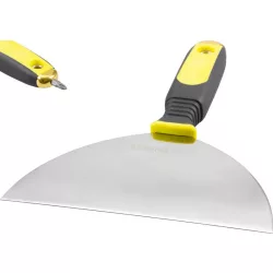   Spatula, Strend Pro S6170, sárga/fekete nyél, 20 cm, rozsdamentes acél lap, műanyag markolat, gipszkartonhoz