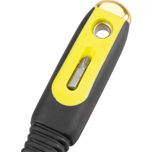 Spatula, Strend Pro S6170, sárga/fekete nyél, 20 cm, rozsdamentes acél lap, műanyag markolat, gipszkartonhoz