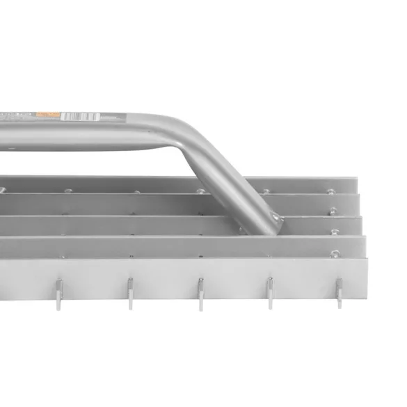 Kaparó, Strend Pro PT-253, szürke, 29 × 15 × 2,2 cm, rácsos, acél, mész-cement vakolat eltávolításához, pórusbetonhoz, polisztirolhoz