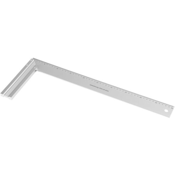Asztalos derékszög, Strend Pro WPS-502, ezüst, 50 cm, alumínium, pontos szögjelöléshez, profi és barkács munkákhoz