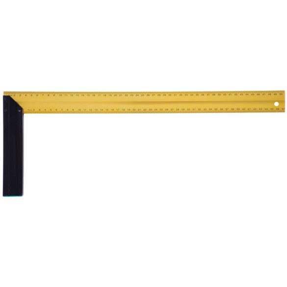Asztalos derékszög, Strend Pro YPS-529, arany/fekete, 50 cm, alumínium, pontos szögjelöléshez, profi és barkács munkákhoz