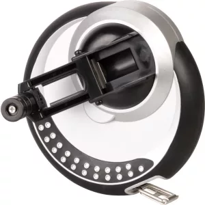 Mérőszalag, Giantop CR-G50, fekete/ezüst, 30 m/13 mm, acél szalag, acél tok, tekercselő fogantyú