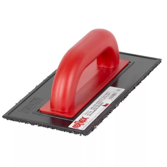 Polisztirol simító, Reflex Extra RedHand 106639, fekete/piros, 27,5 × 13 cm, ABS műanyag, P016 szemcseméret, polisztirolhoz
