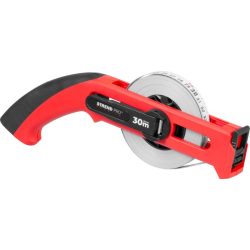   Mérőszalag, Strend Pro Premium LWP3013, piros/fekete, 30 m/13 mm, acél szalag, műanyag tok, fogantyúval, csúszóhoroggal