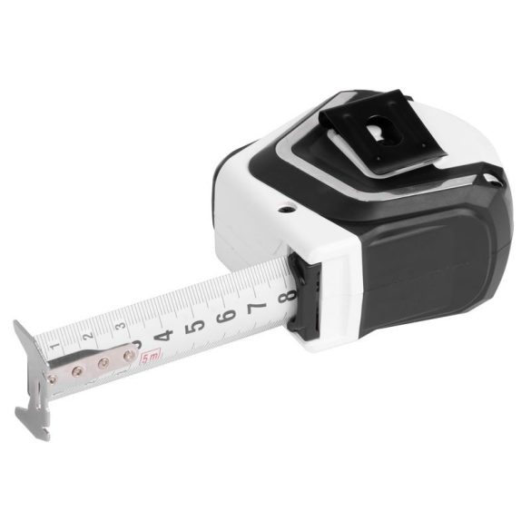 Mérőszalag, Strend Pro Premium, fekete/fehér, 5 m/27 mm, acél szalag, műanyag tok
