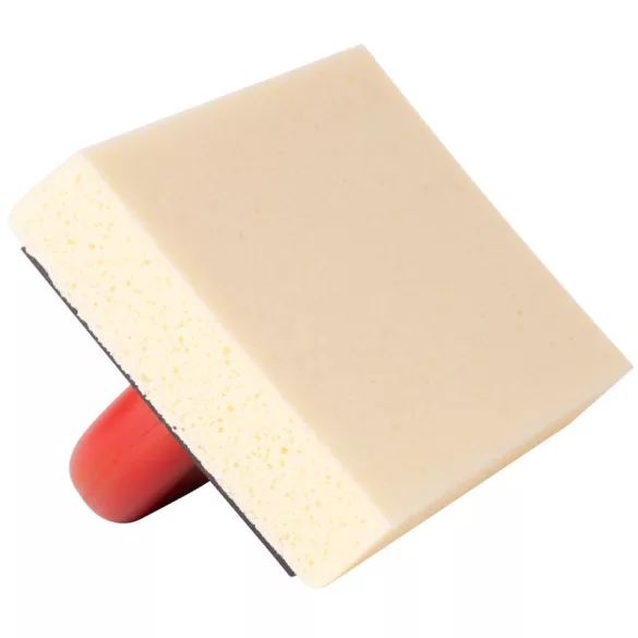 Szivacsos simító, Strend Pro Premium REDhand, fekete/piros, 28 × 14 × 3,0 cm, bézs extra tengeri szivacs, ABS műanyag, vakolat és fugázási munkákhoz (2161175)