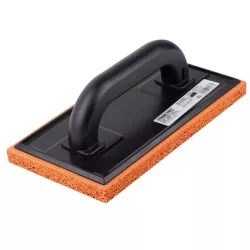   Szivacsos simító, Strend Pro BlackEdt, fekete, 25 x 13 x 1,8 cm, narancssárga finom szivacs, ABS műanyag, vakolat és fugázási munkákhoz