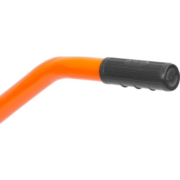 Talicska, Strend Pro Premium Fortis D-2, ezüst/narancssárga, 85 l, defektmentes poliuretán kerék, horganyzott acél puttony, 180 kg teherbírás, PVC markolat