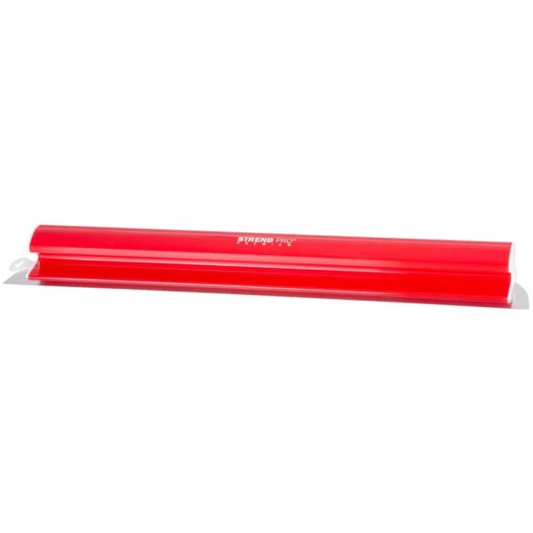 Vakolatsimító készlet, Strend Pro Premium, piros, 25–100 cm, rozsdamentes acél penge, simítótartóval, teleszkópos rúddal, hordtáskában, gletthez és gipszvakolathoz