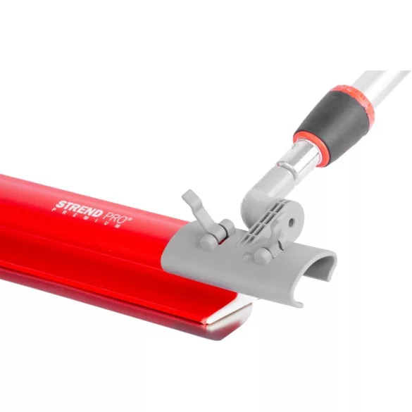 Vakolatsimító készlet, Strend Pro Premium, piros, 25–100 cm, rozsdamentes acél penge, simítótartóval, teleszkópos rúddal, hordtáskában, gletthez és gipszvakolathoz
