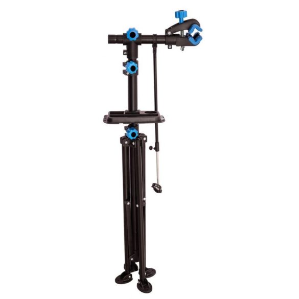 Kerékpárjavító állvány, Strend Pro, 109–190 cm, 22–55 mm vázbefogó, 360°-ban forgatható, mágneses szerszámtartóval, 30 kg teherbírás, stabil
