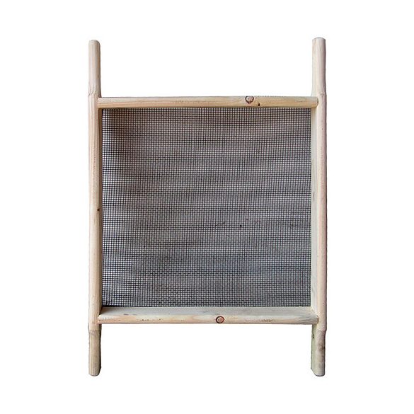 Építőipari habarcsszita, Strend Pro MR27-03, 50 x 50 cm, fa keret