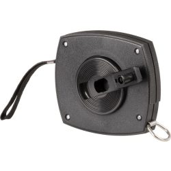   Mérőszalag, Giantop CR-001, fekete, 20 m/10 mm, acél szalag, fém rögzítőhurok, műanyag tok, tekercselő fogantyú