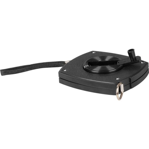 Mérőszalag, Giantop CR-001, fekete, 20 m/10 mm, acél szalag, fém rögzítőhurok, műanyag tok, tekercselő fogantyú