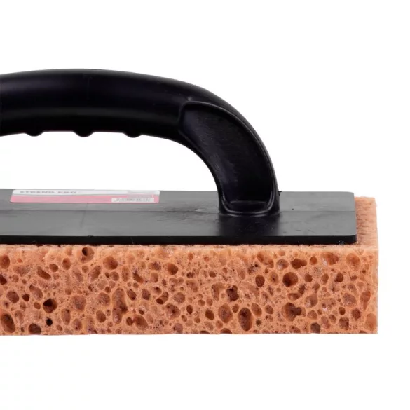 Szivacsos simító, Strend Pro Premium Bravo, fekete, 27 × 13 x 4,0 cm, hidroszivacs, műanyag, fugázóanyag lemosásához