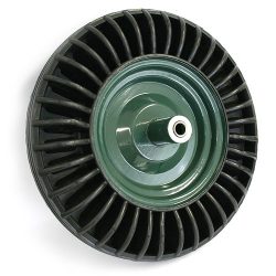   Talicskakerék, Strend Pro Garden Bantam, fekete, 39 cm átmérő, 8 cm szélesség, tengelyfurat: 16 mm