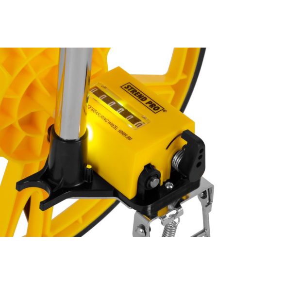 Mérőkerék, Strend Pro DMW601, sárga, 318 mm kerékátmérő, ±0,5% pontosság, 0–99 999,9 m mérési tartomány, IP20, elemes