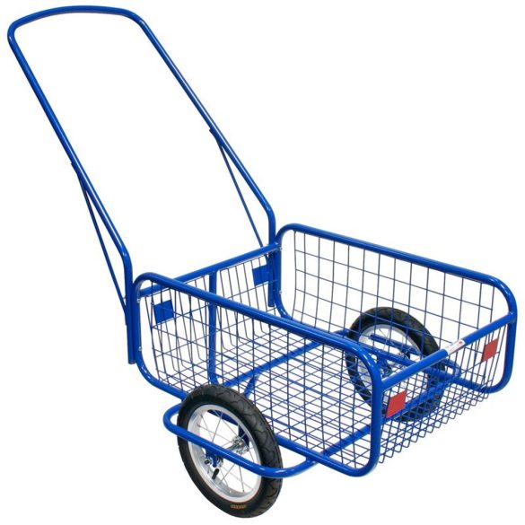 Kétkerekű kocsi, Massag Favorit MSG, kék, 447 x 64,7 x 27,2 cm, 120 kg teherbírás, kézi, felfújható 29 cm átmérőjű kerék, kompakt, könnyen kezelhető