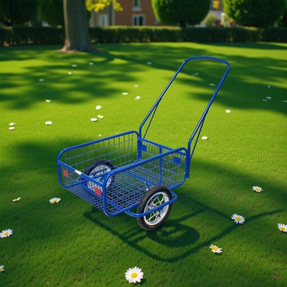 Kétkerekű kocsi, Massag Favorit MSG, kék, 447 x 64,7 x 27,2 cm, 120 kg teherbírás, kézi, felfújható 29 cm átmérőjű kerék, kompakt, könnyen kezelhető