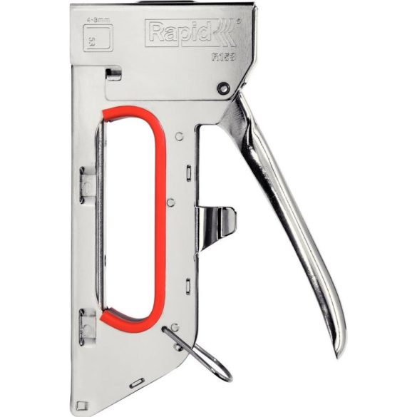 Kézi tűzőgép, Rapid R153, ezüst, 4-8 mm kapocshossz, 53-as kapcsokhoz, acél burkolat, acél mechanika, kárpitos