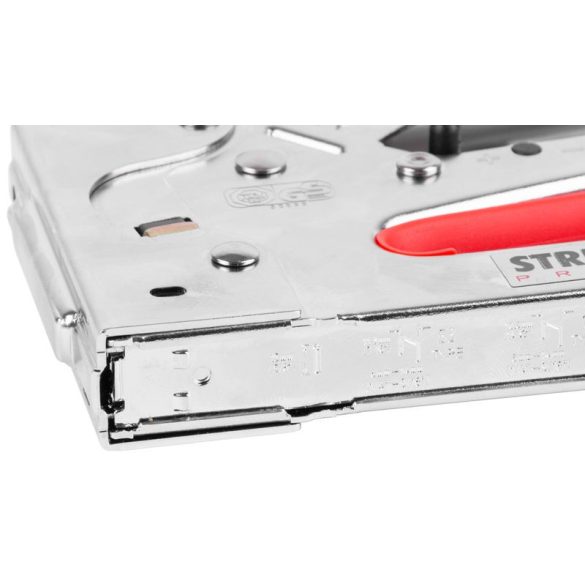 Kézi tűzőgép, szögbelövő, Strend Pro Premium SG821, ezüst, 6–14 mm, C kapcsokhoz, 15 mm szeghossz, acél burkolat, acél mechanika, kárpitos
