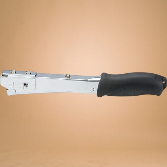 Kézi tűzőgép, Strend Pro Premium HT530, ezüst/fekete, 6–10 mm kapocshossz, C kapcsokhoz, acél mechanika, kalapácsos