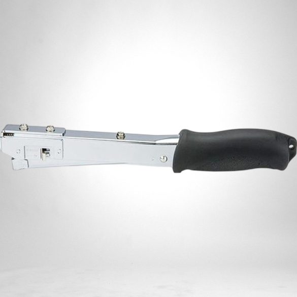 Kézi tűzőgép, Strend Pro Premium HT530, ezüst/fekete, 6–10 mm kapocshossz, C kapcsokhoz, acél mechanika, kalapácsos