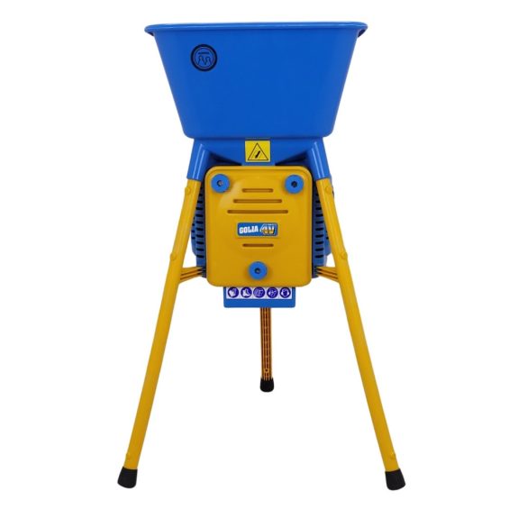 Gabonadaráló, Novital Golia 4V, kék, 750 W, granulátum-méret: 2,5–4–6–8 mm, tálca: 44 x 48 cm, konténer: 43 x 35 cm, méret: 98 x 67 cm