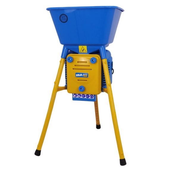 Gabonadaráló, Novital Golia 4V, kék, 750 W, granulátum-méret: 2,5–4–6–8 mm, tálca: 44 x 48 cm, konténer: 43 x 35 cm, méret: 98 x 67 cm