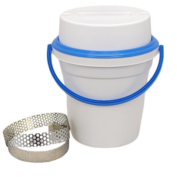 Gabonadaráló, Novital Golia 4V, kék, 750 W, granulátum-méret: 2,5–4–6–8 mm, tálca: 44 x 48 cm, konténer: 43 x 35 cm, méret: 98 x 67 cm