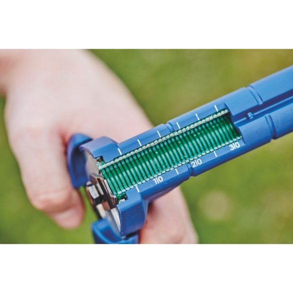 Kézi tűzőgép, Rapid FP222, kék/fekete, 5-11 mm kapocshossz, VR22 kapcsokhoz, műanyag burkolat, acél mechanika, kapcsos