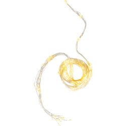   LED fényfüzér, MagicHome Vianoce Twisted Stars 360S, 3 m, melegfehér, 360 LED, IP44, kültéri, 230 V, átlátszó kábel, ezüst drót, folyamatos fény