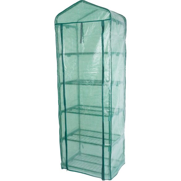 Melegágy, Strend Pro Garden Greenhouse X085, 69 x 49 x 200 cm, UV-álló PE fólia, porszórt fém váz, 5 polcos