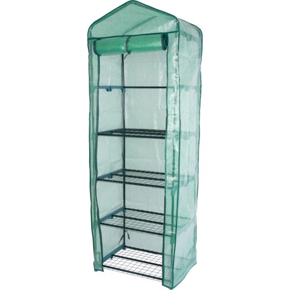 Melegágy, Strend Pro Garden Greenhouse X085, 69 x 49 x 200 cm, UV-álló PE fólia, porszórt fém váz, 5 polcos