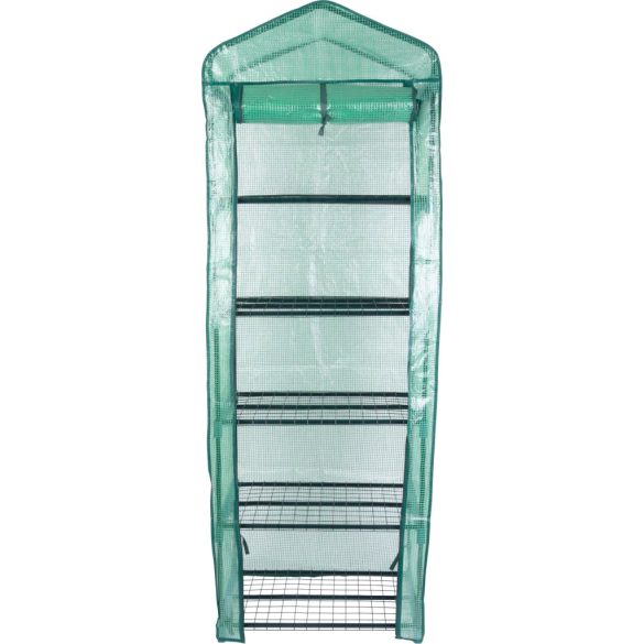 Melegágy, Strend Pro Garden Greenhouse X085, 69 x 49 x 200 cm, UV-álló PE fólia, porszórt fém váz, 5 polcos