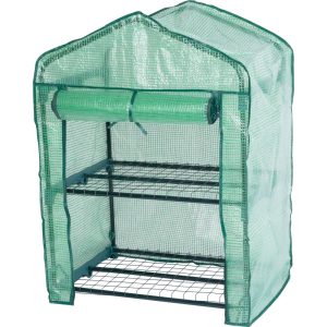 Melegágy, Strend Pro Garden Greenhouse X082, 69 x 49 x 94 cm, fémvázas, UV-álló PE fólia, 2 polcos, kompakt