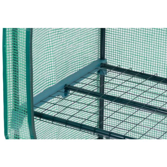 Melegágy, Strend Pro Garden Greenhouse X082, 69 x 49 x 94 cm, fémvázas, UV-álló PE fólia, 2 polcos, kompakt