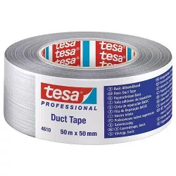   Ragasztószalag, Tesa Duct Tape, ezüst, 5 cm x 50 m, textil, kézzel téphető, háztartási és barkács feladatokra, azonnali tapadás