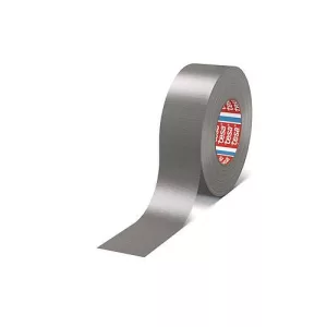 Ragasztószalag, Tesa Standard PE Coated, ezüst, 5 cm x 25 m, textil, extra erős, vízálló, polietilén réteggel