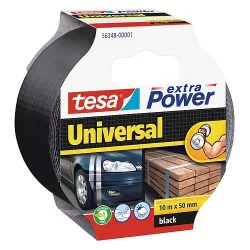   Ragasztószalag, Tesa Extra Power Universal, ezüst, 5 cm x 10 m, textil, extra erős, kézzel téphető, univerzális felhasználás