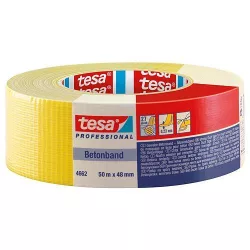   Ragasztószalag, Tesa Pro Betonband, sárga, 4,8 cm x 50 m, textil, vízálló, UV-álló 2 hétig, különösen erős tapadás, durva és poros felületekre